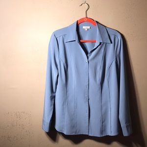 Roz & Ali button down long sleeve blouse